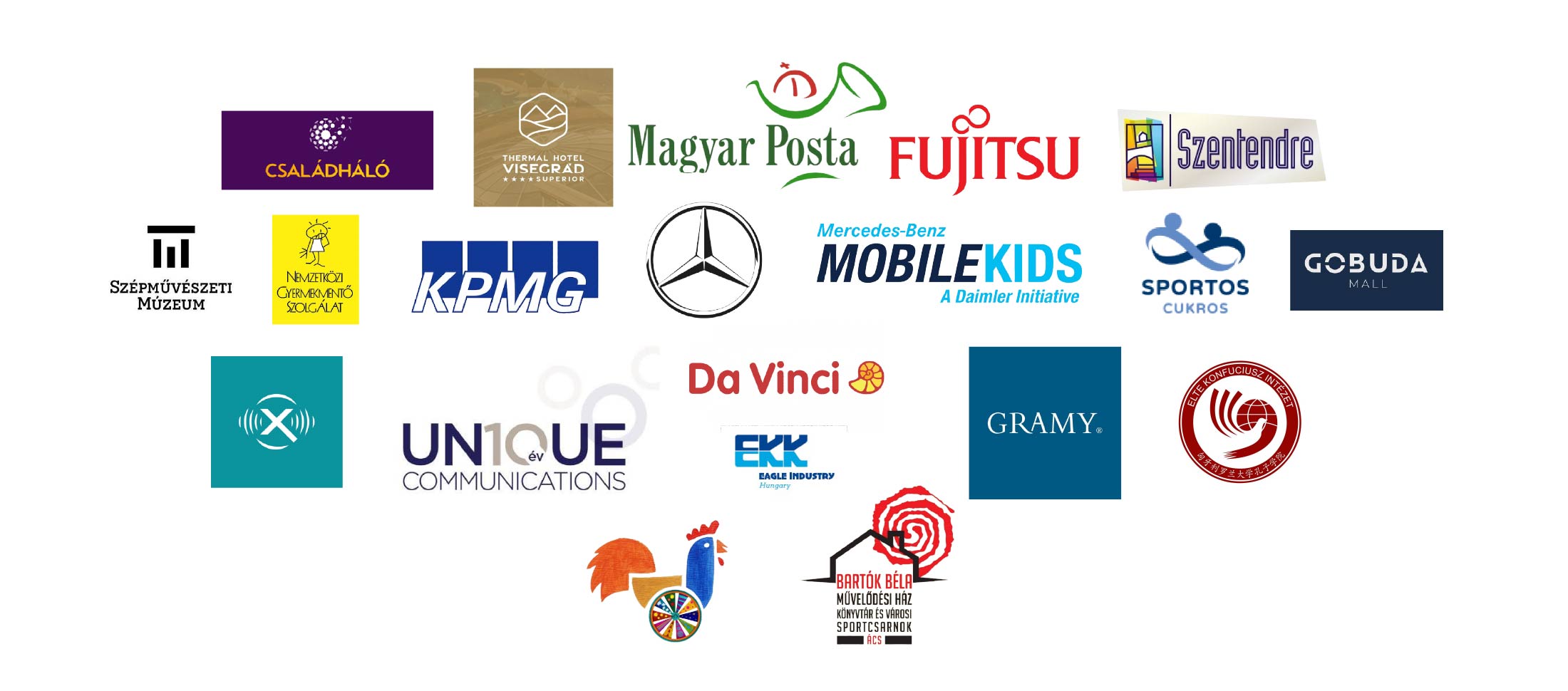 KisMesterek referenciák: Magyar Posta, Fujitsu, Mercedes-Benz, KPMG, Da Vinci, Szépművészeti Múzeum és további partnerek